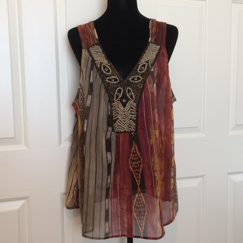 Maurices Boho Beaded Top